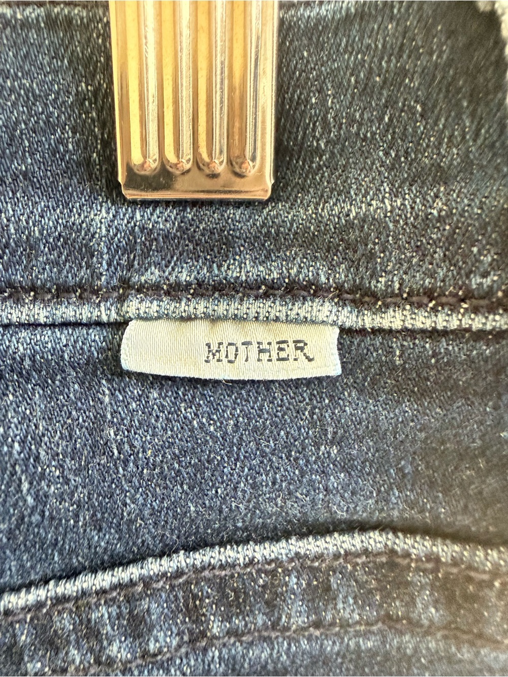 MOTHER The Dazzler Hover Jeans Invitation Only Size 26 Distressed Dark Blue - Picture 8 of 16